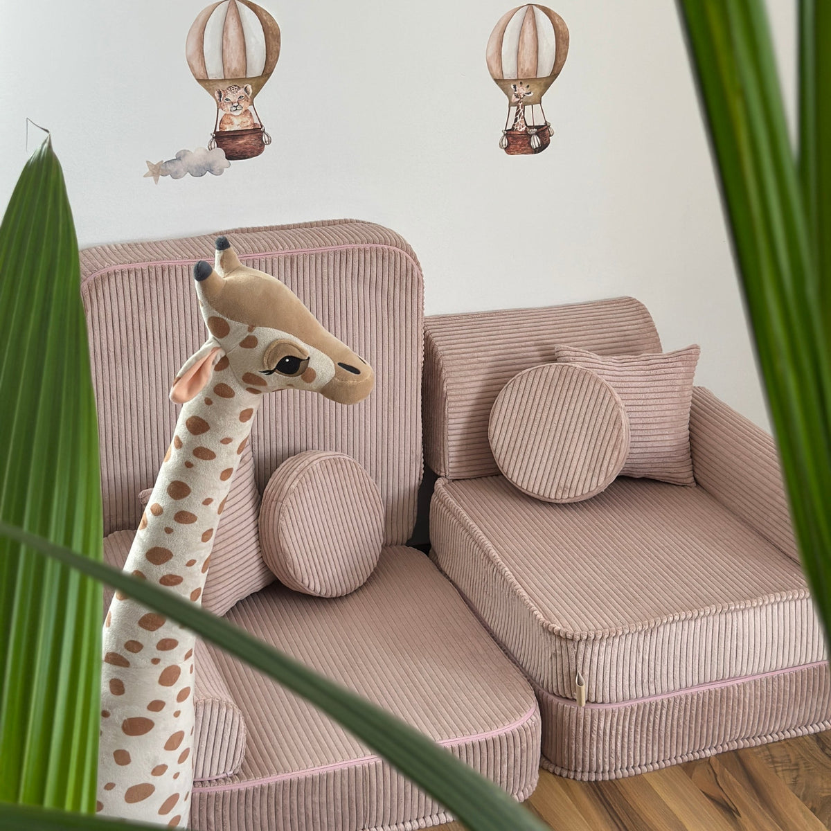 Design4Kids Mini Spielsofa Jewel Cord Max Blushed Rose