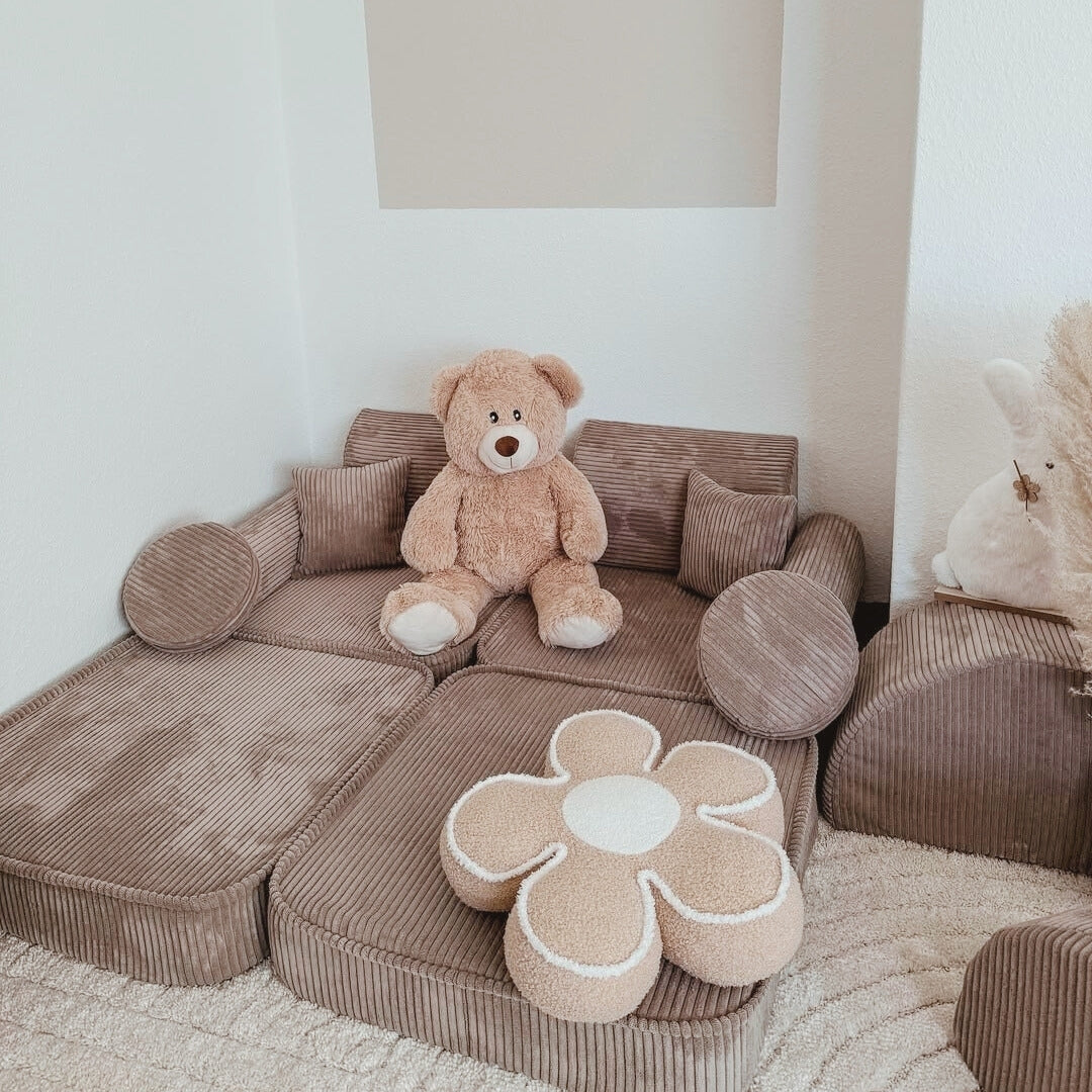 Design4Kids Mini Spielsofa Jewel Cord Max Hazelnut Taupe