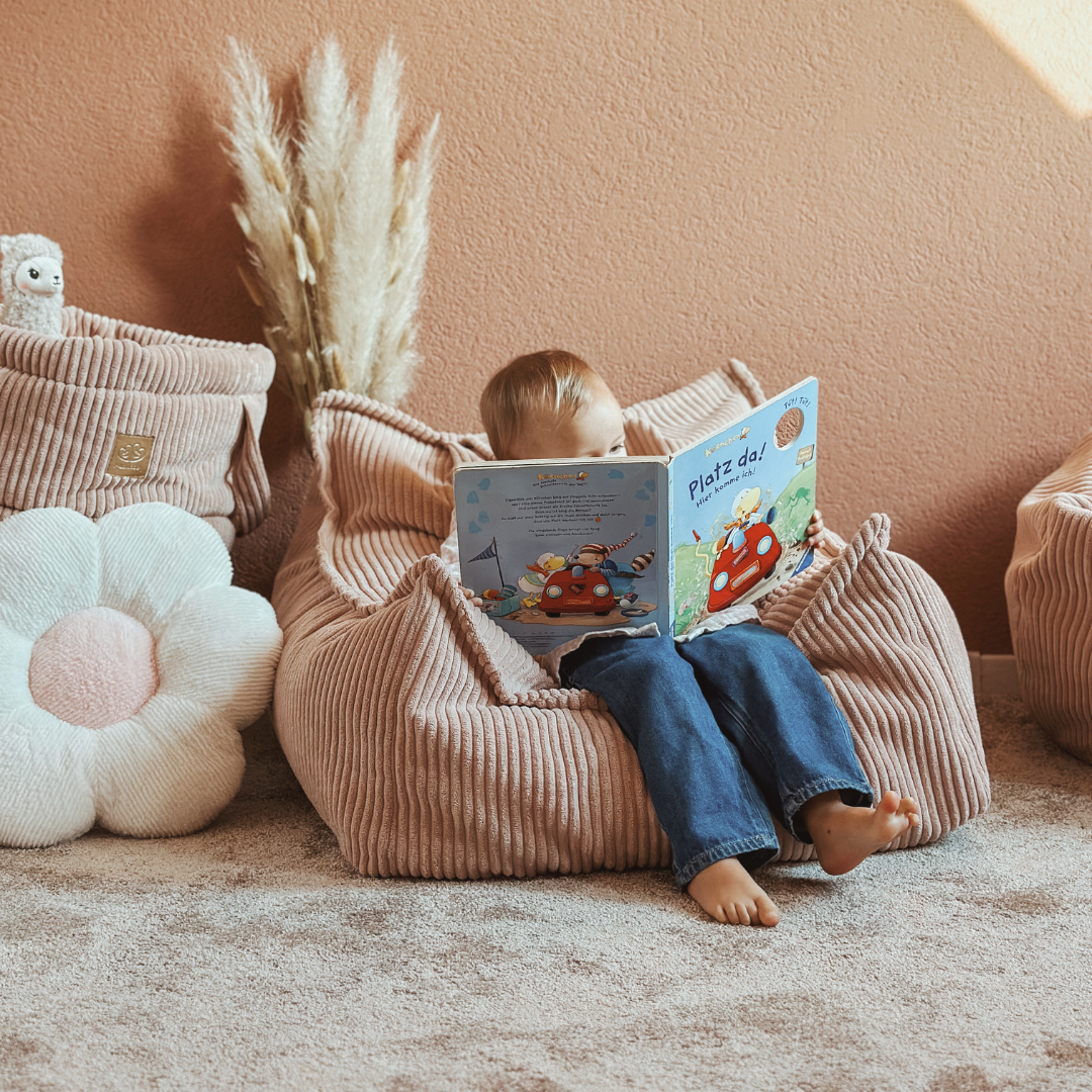 MeowBaby Kindersessel Ästhetik Cord eckig