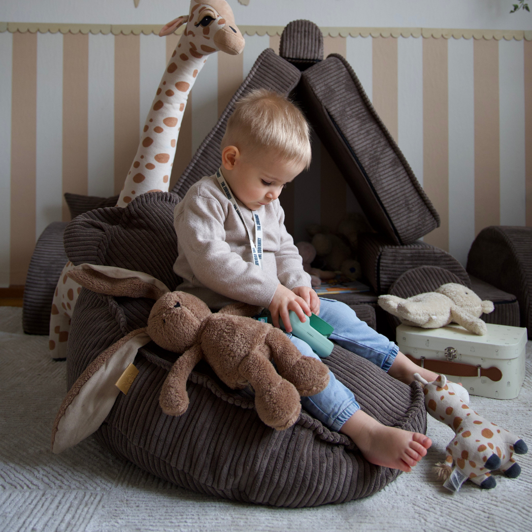 MeowBaby Sitzsack Ästhetik Cord Bär - Classic Cord Edition