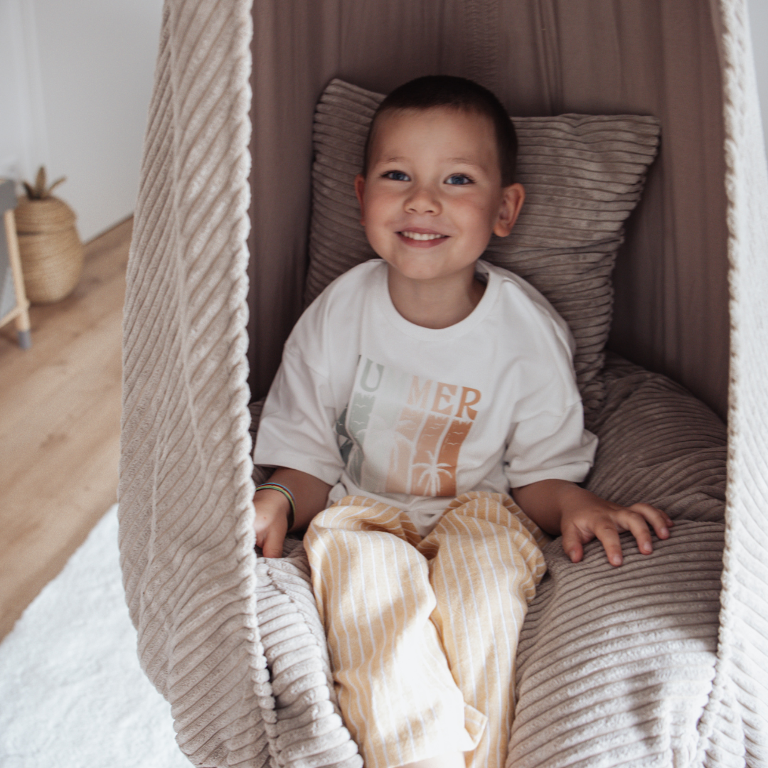 Design4Kids XXL Hängesessel Cocoon Jewel Cord Hazelnut Taupe