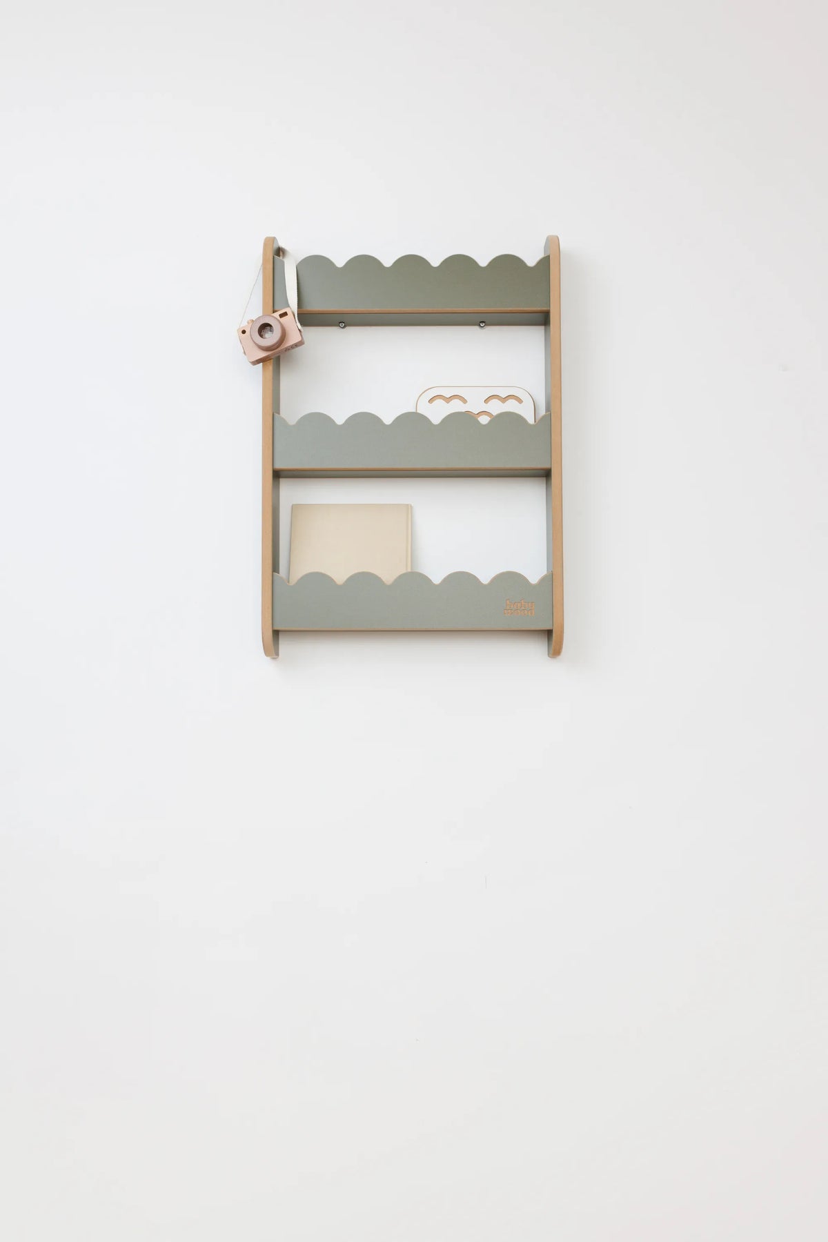 BabyWood Wandregal WAVE S Olive