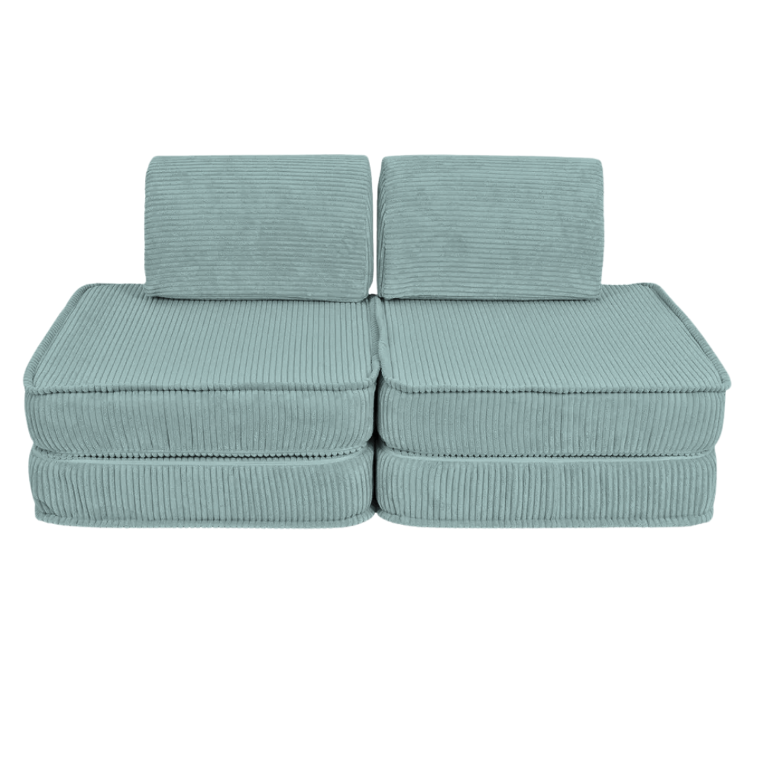 Design4Kids Mini Spielsofa Jewel Cord Basic Cozy Mint