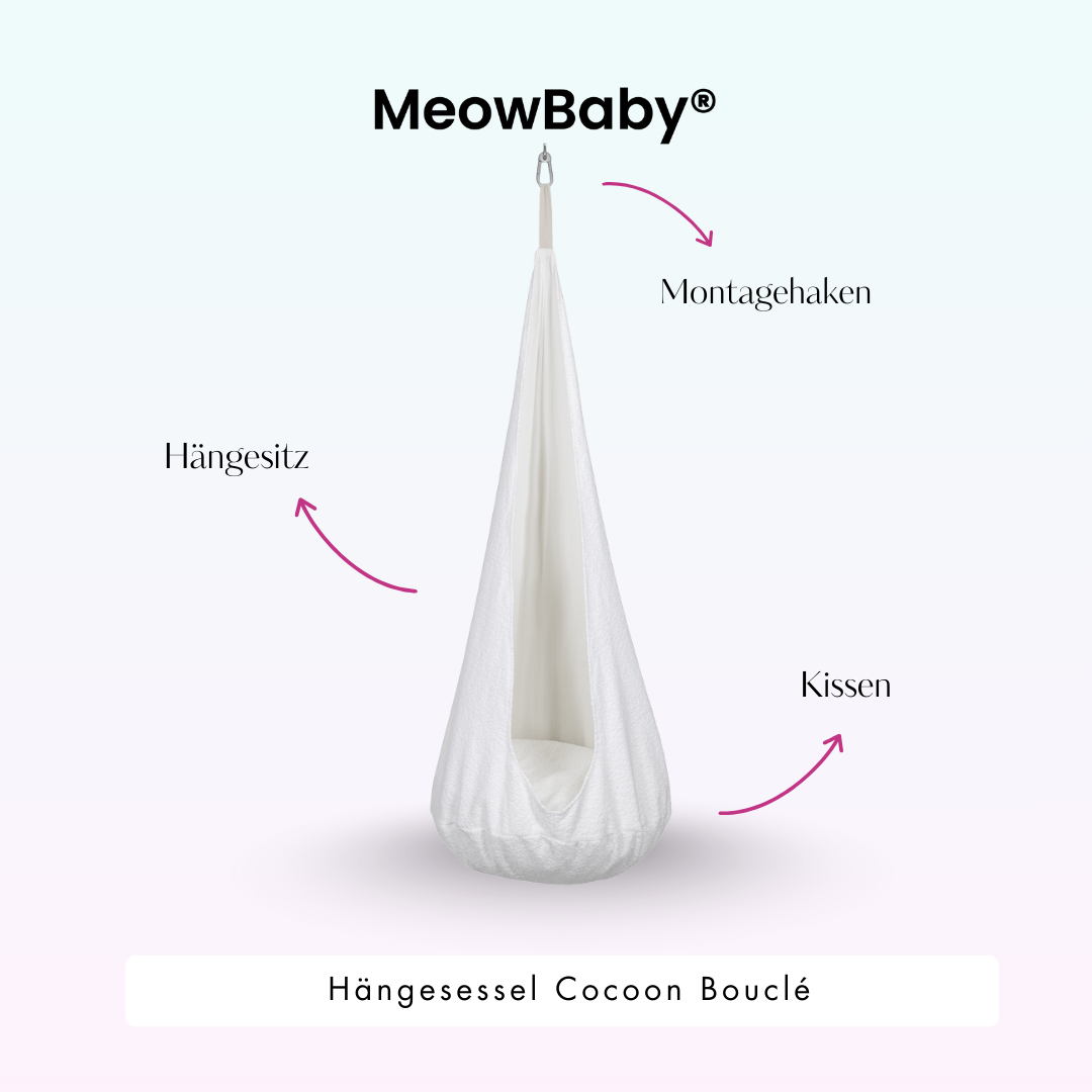 MeowBaby Hängesessel Cocoon Bouclé - Lieferumfang