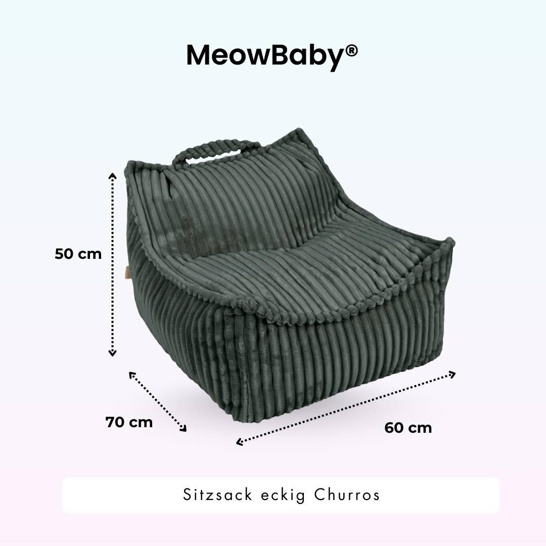 MeowBaby Kinder-Sitzsack Churros eckig