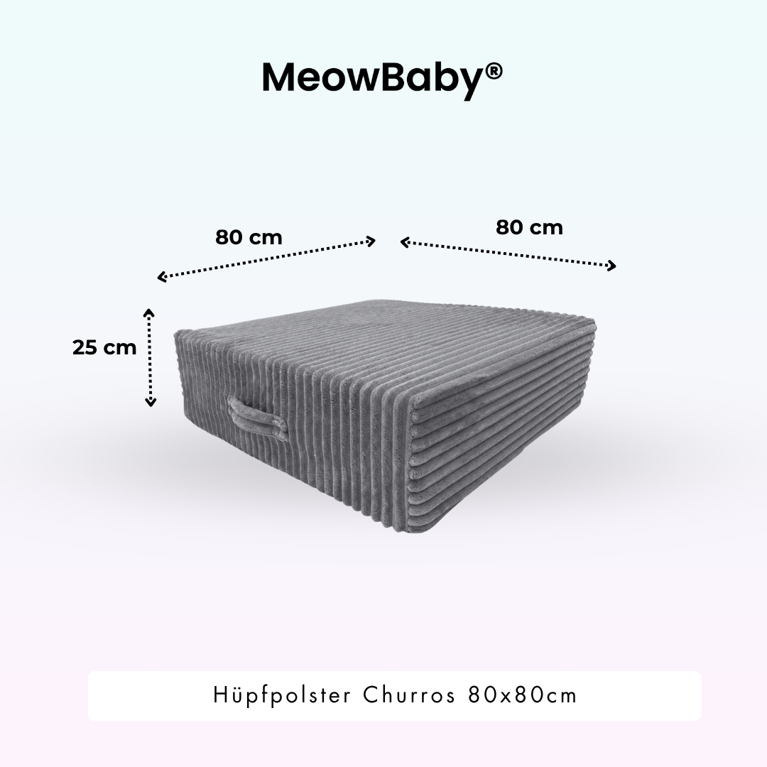 MeowBaby Hüpfpolster Churros - 80x80cm