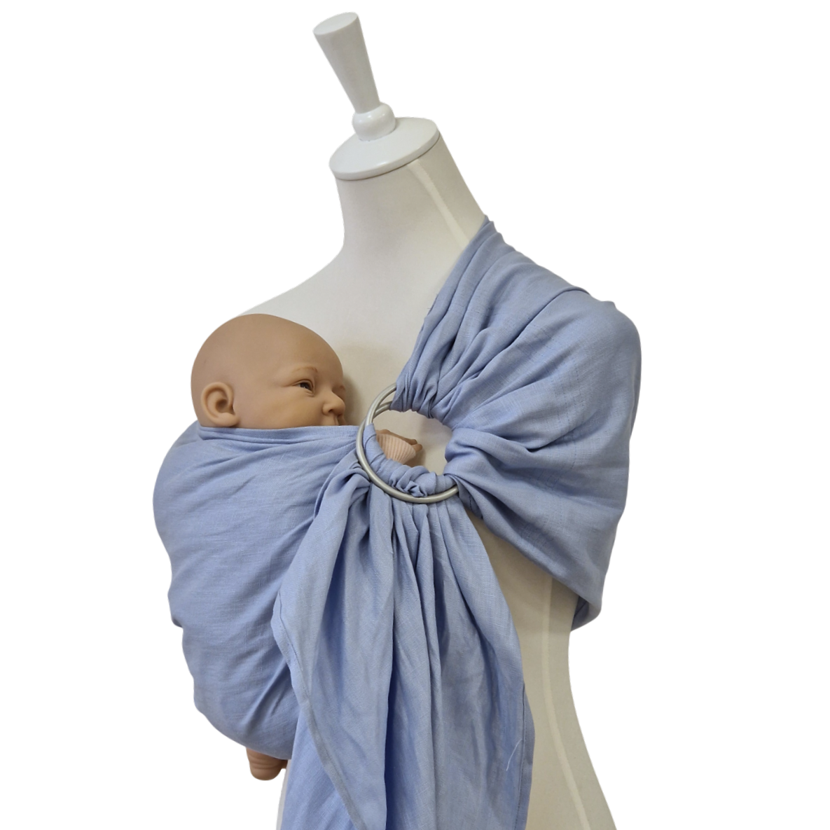 Storchenwiege Hänschenklein RingSling Leinen – Kristallklar