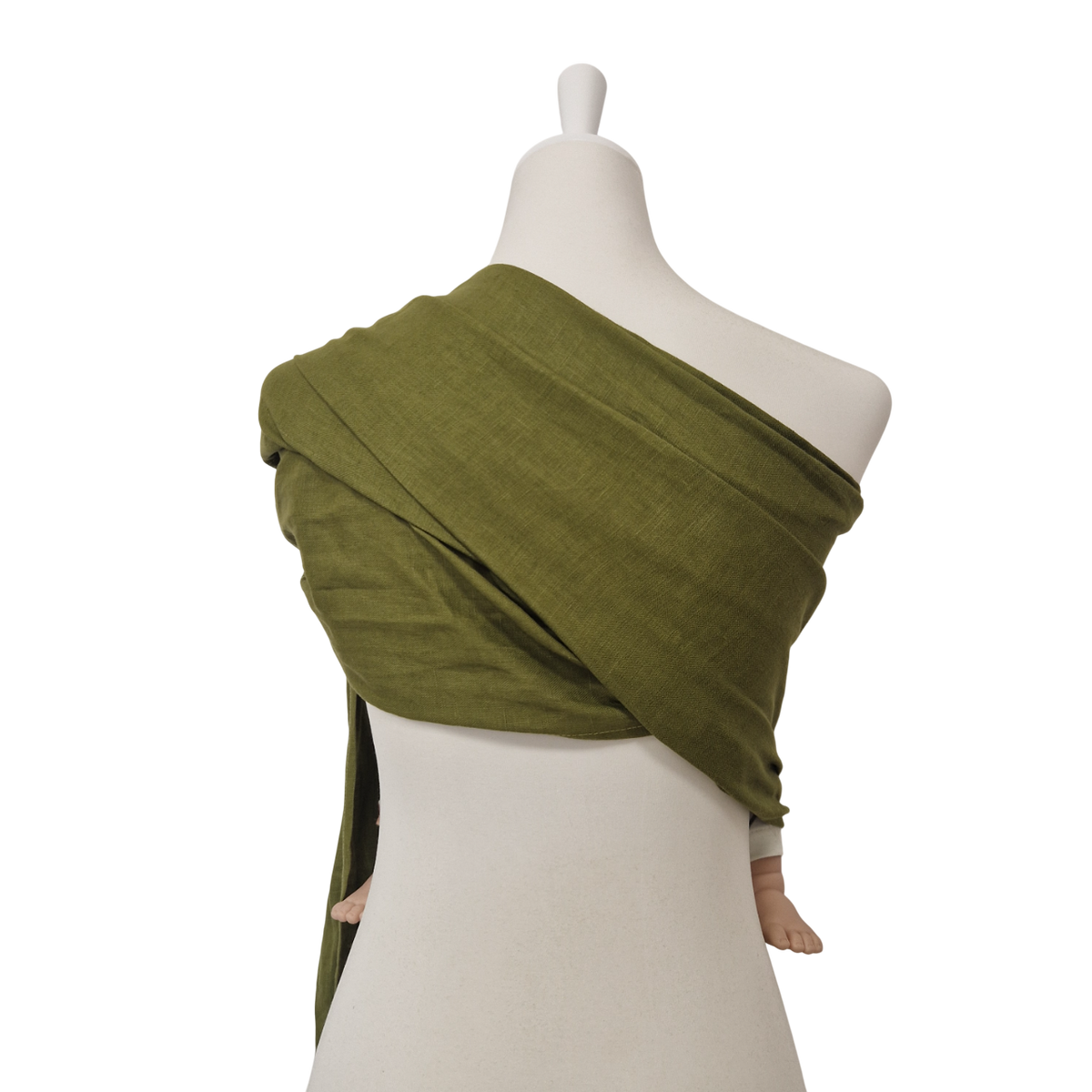 Storchenwiege Hänschenklein RingSling Leinen – Moosgrün