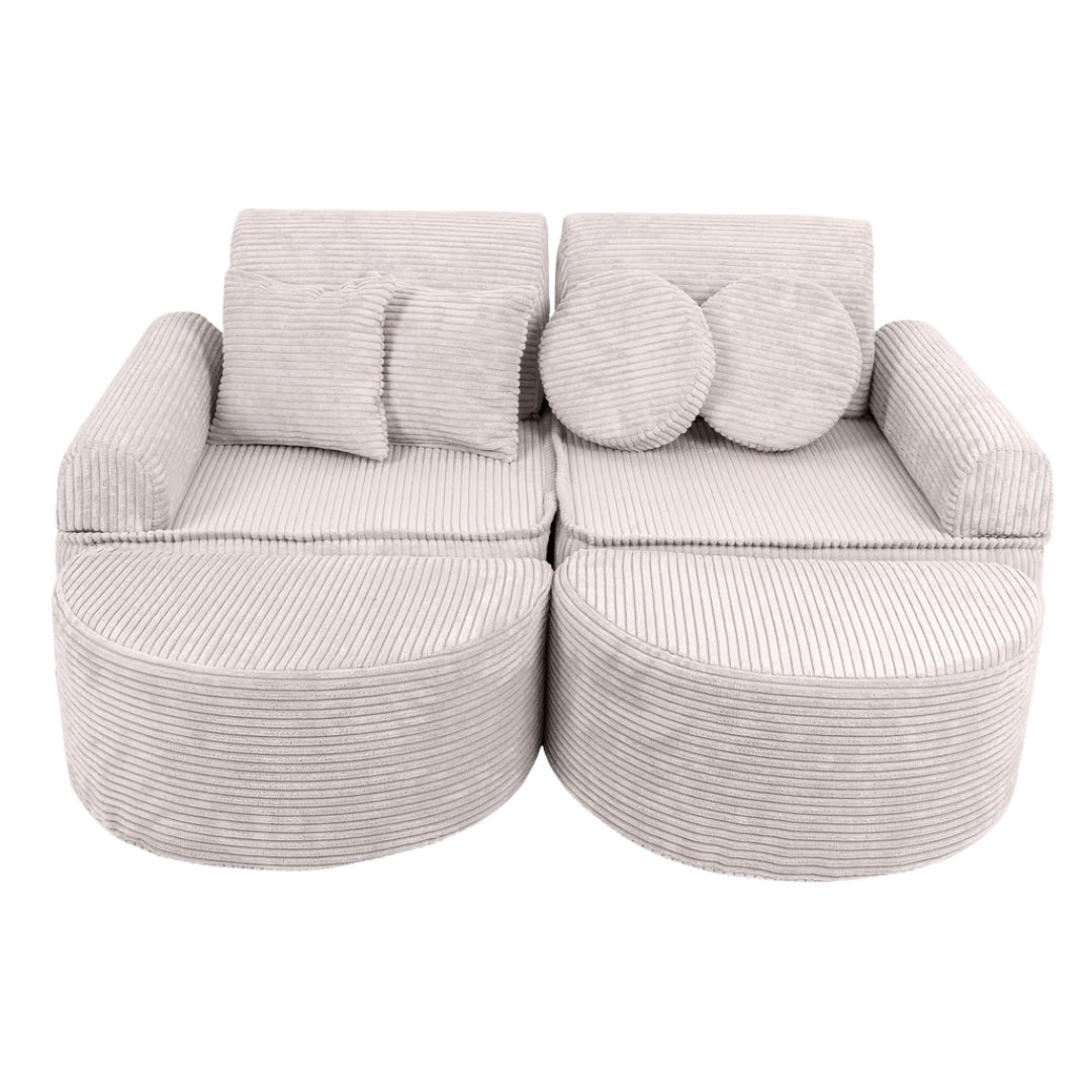 Design4Kids Mini Spielsofa Jewel Cord Max Vintage Beige