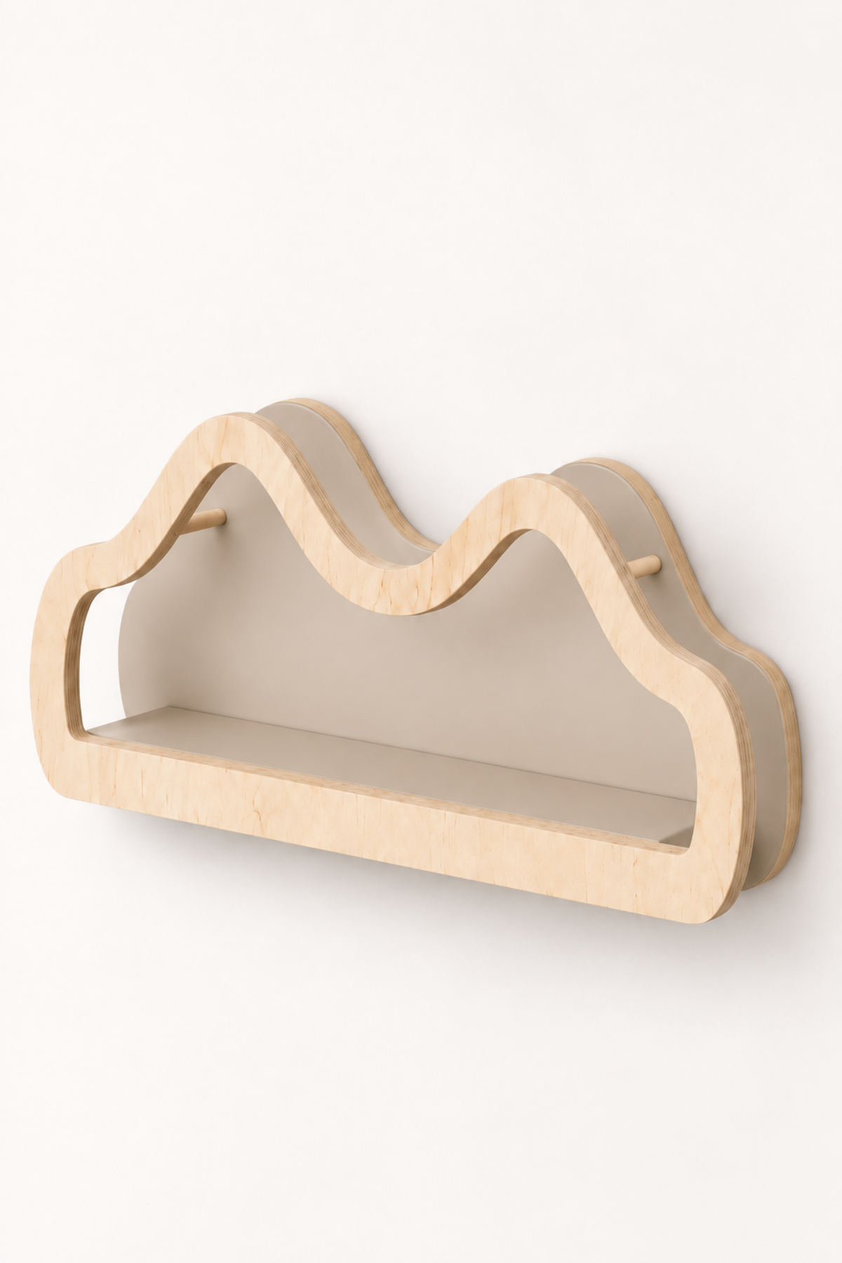 BabyWood Montessori Hanging Shelf WAVE L - Natural