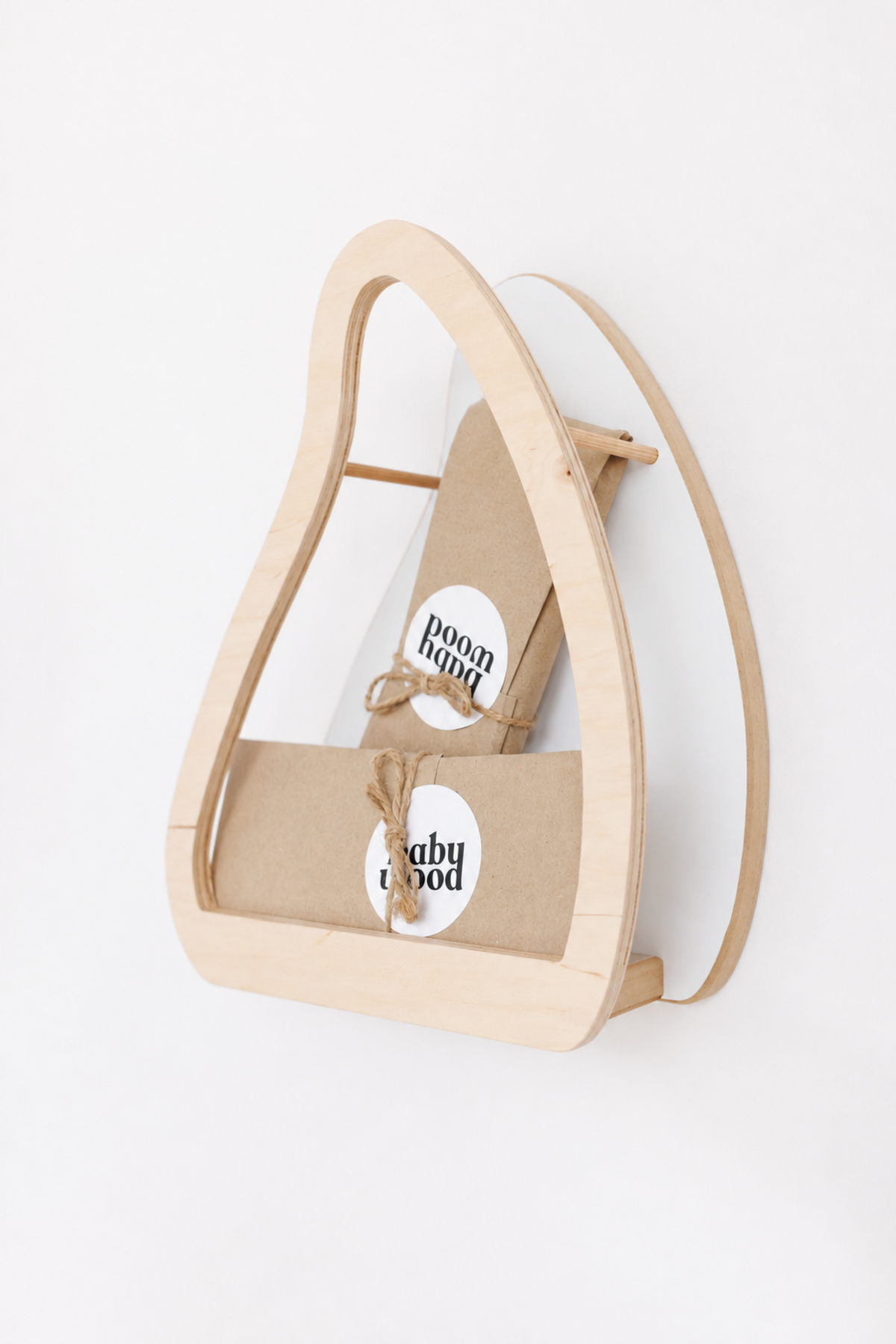 BabyWood Montessori Hanging Shelf WAVE L - Natural