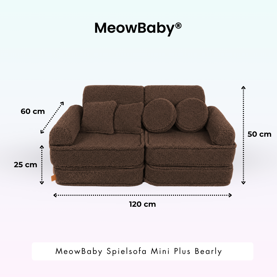 MeowBaby Spielsofa Mini Plus Bearly - Soft Teddy Edition