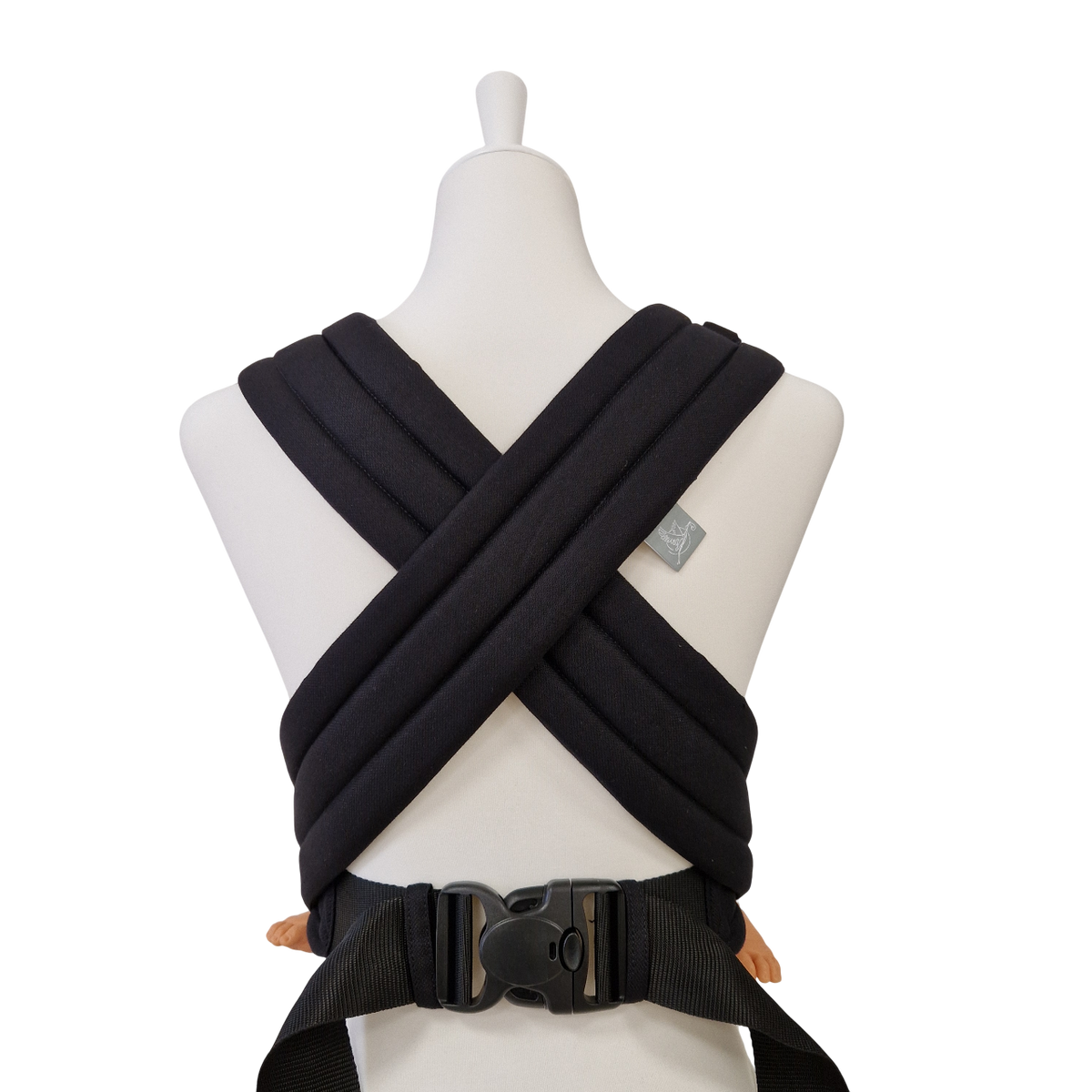 Storchenwiege Talemo Half-Buckle Babytrage – Leo Schwarz-Weiss