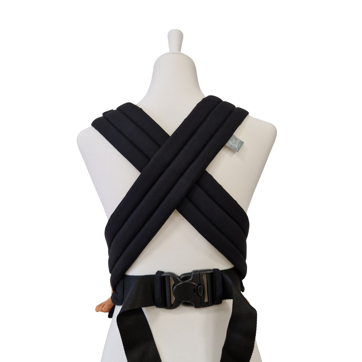 Storchenwiege Talemo Half-Buckle Babytrage – Leo Schwarz