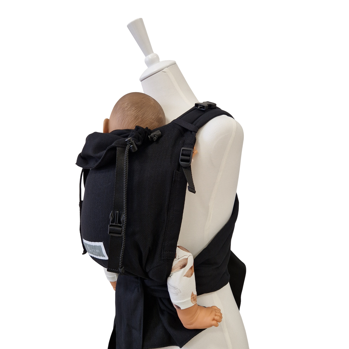 Storchenwiege Talemo Half-Buckle Babytrage – Leo Schwarz