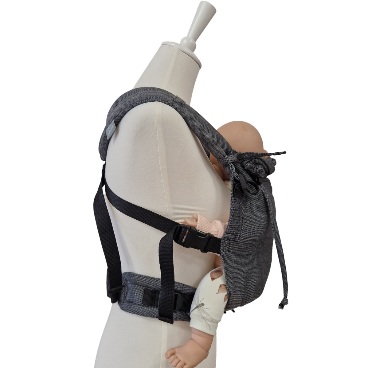 Storchenwiege Valeno Full-Buckle Babytrage – Graphit