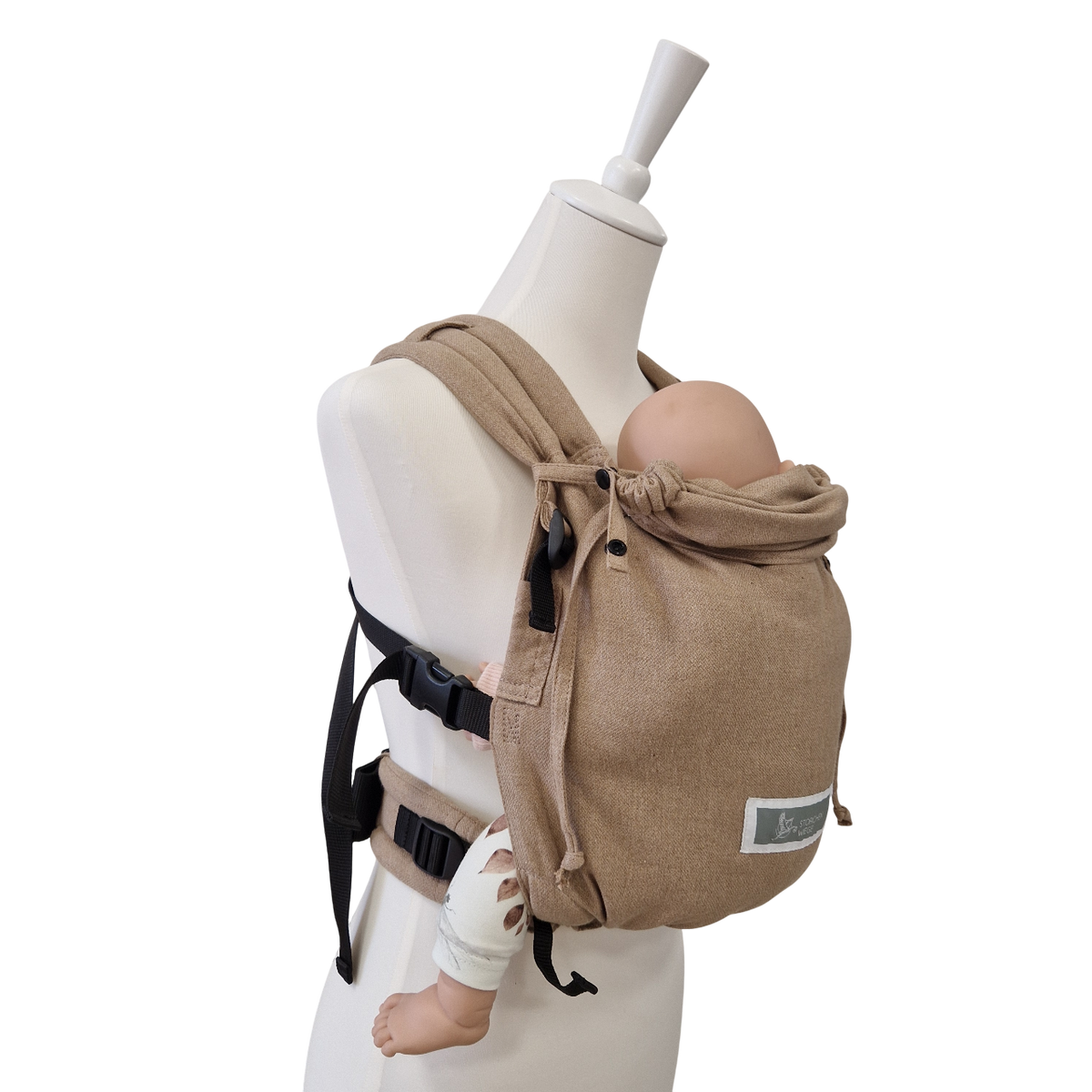 Storchenwiege Valeno Full-Buckle Babytrage – Sand