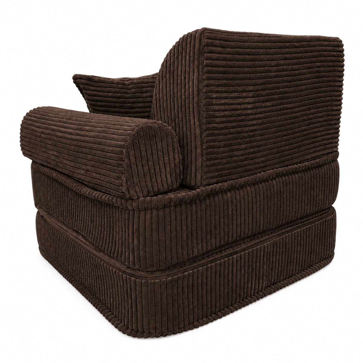 MeowBaby Kindersessel 3-in-1 Max Ästhetik Cord - faltbare Kindercouch & Spielmatratze - Classic Cord Edition