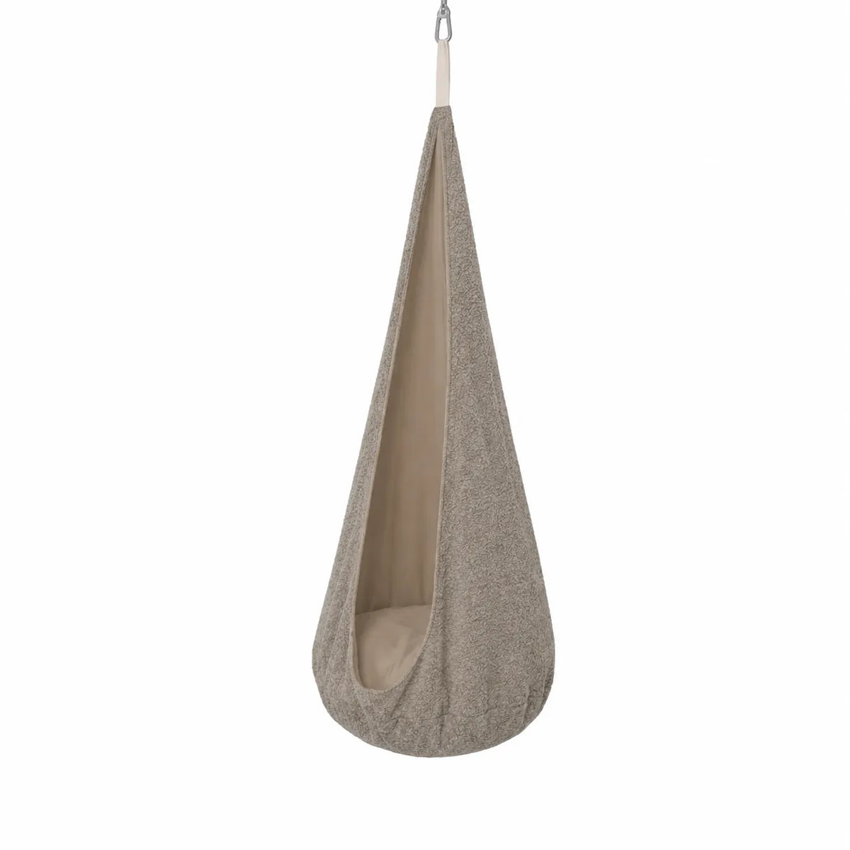MeowBaby Hängesessel Cocoon Bouclé - taupe