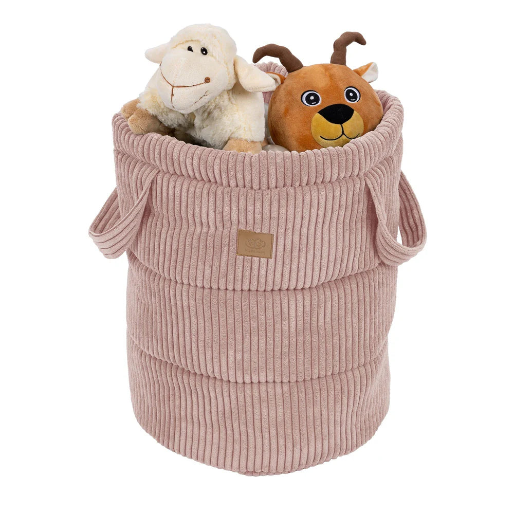 MeowBaby Spielzeugtonne Cord pink