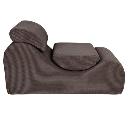 MeowBaby Sitzsack Ästhetik Cord Wave Lounger - Classic Cord Edition