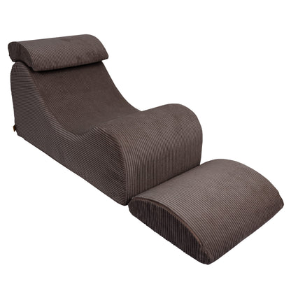 MeowBaby Sitzsack Ästhetik Cord Wave Lounger - Classic Cord Edition