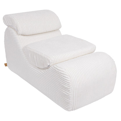 MeowBaby Sitzsack Wave Lounger Churro - creme/weiss