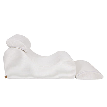 MeowBaby Sitzsack Wave Lounger Churro - creme/weiss
