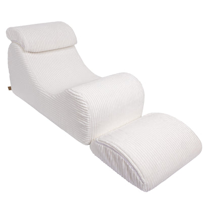 MeowBaby Sitzsack Wave Lounger Churro - creme/weiss