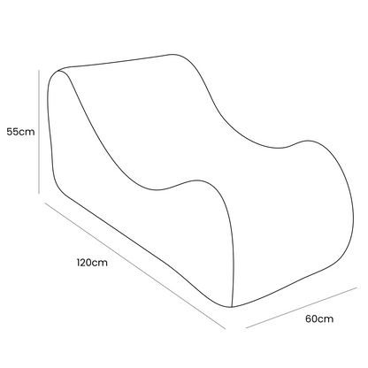 MeowBaby Sitzsack Ästhetik Cord Wave Lounger - Classic Cord Edition
