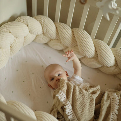 Design4Kids Geflochtene Bettschlange Jewel aus Cord-Stoff