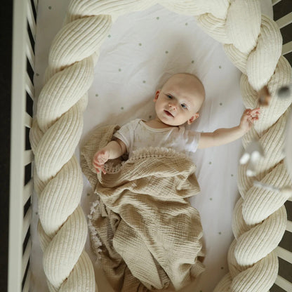 Design4Kids Geflochtene Bettschlange Jewel aus Cord-Stoff