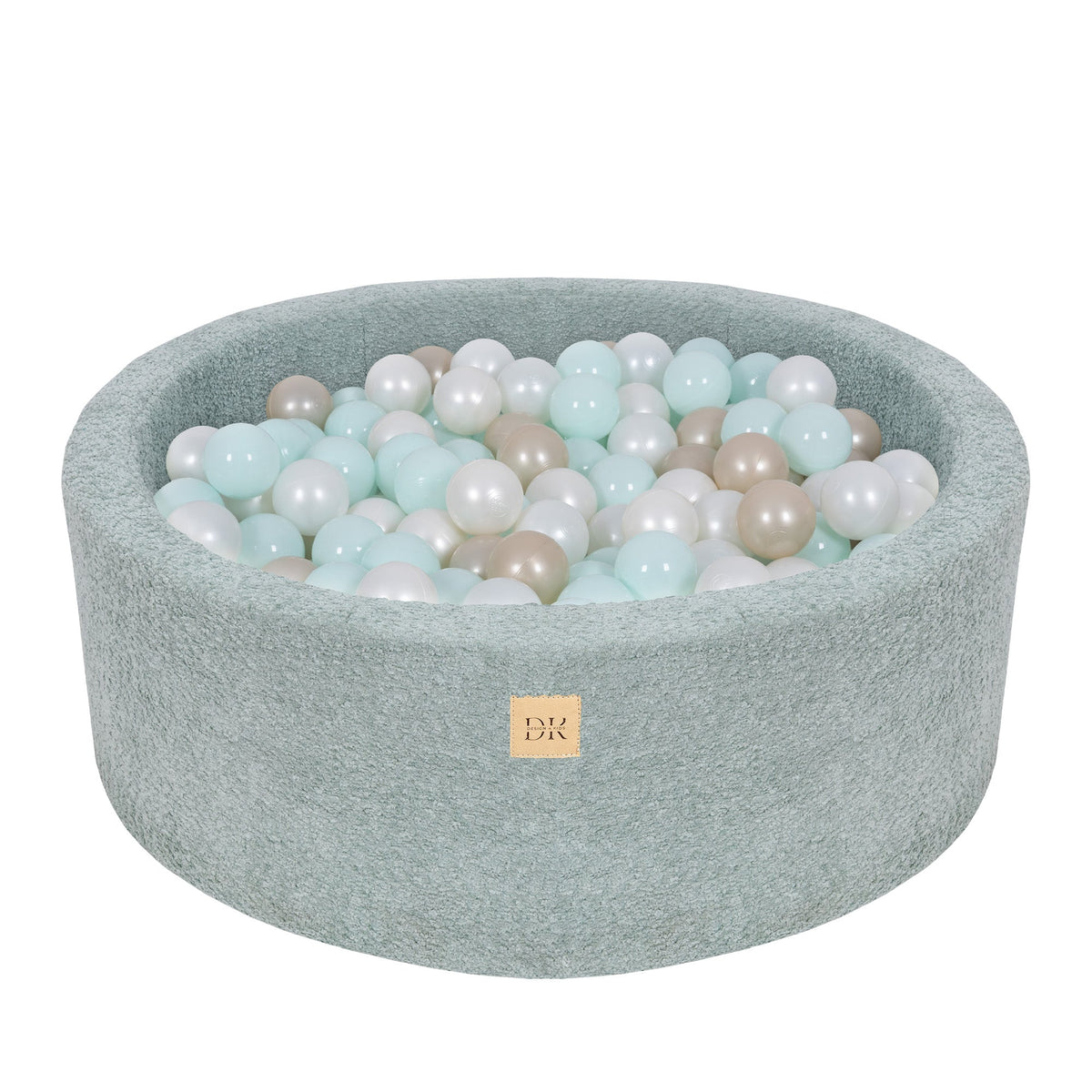 Design4Kids Bällebad Lumi 90x30cm Bouclé, 200 Bälle - eigene Farbauswahl