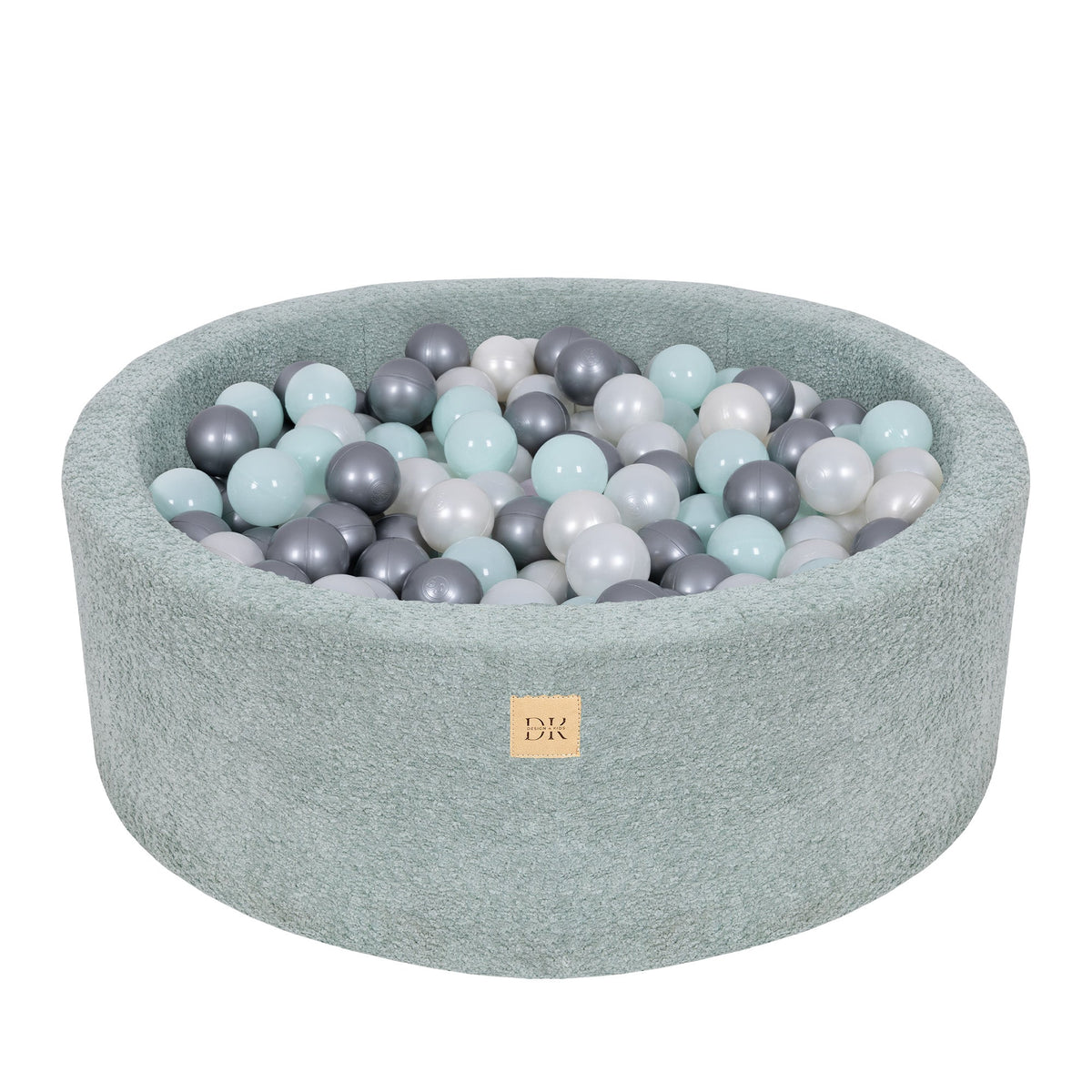 Design4Kids Bällebad Lumi 90x30cm Bouclé, 200 Bälle - eigene Farbauswahl