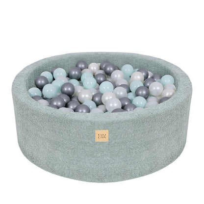 Design4Kids Bällebad Lumi 90x30cm Bouclé, 200 Bälle - eigene Farbauswahl