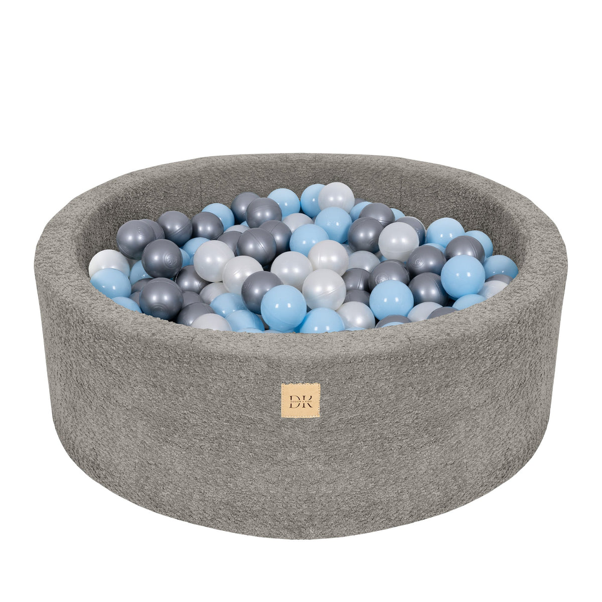 Design4Kids Bällebad Lumi 90x30cm Bouclé, 200 Bälle - eigene Farbauswahl