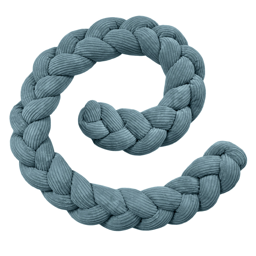 Design4Kids Geflochtene Bettschlange Jewel aus Cord-Stoff