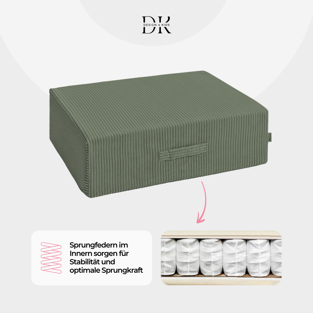 Design4Kids Hüpfpolster Cord Grande - 80x80 cm