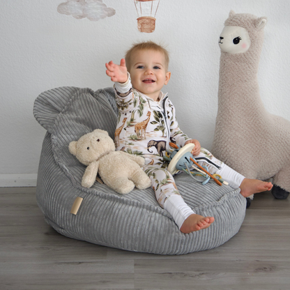 Design4Kids Kinder-Sitzsack Jewel Cord im Bär-Design