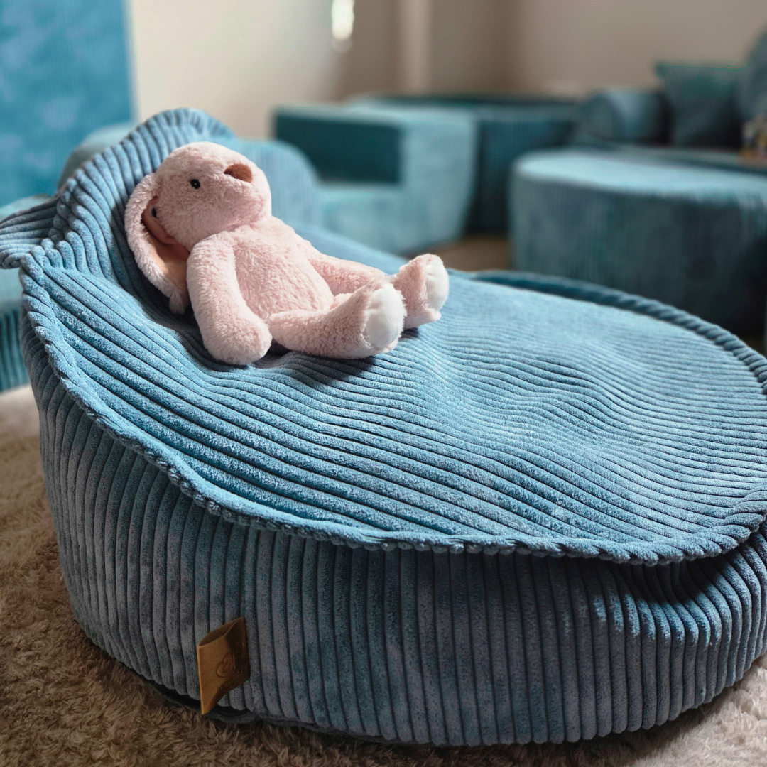 MeowBaby Sitzsack Ästhetik Cord Bär - Classic Cord Edition