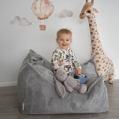 Design4Kids Kindersessel Jewel Cord eckig Marble Grey