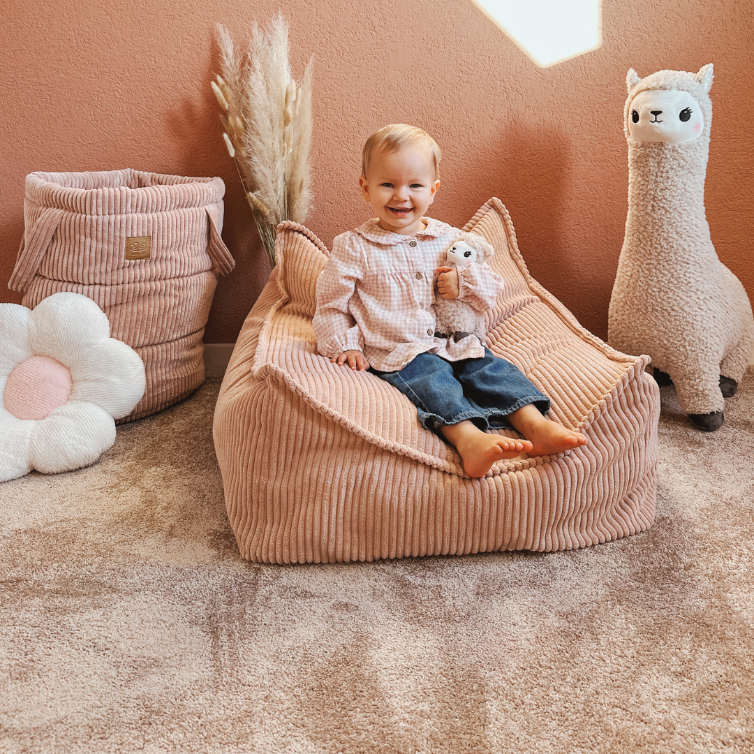 MeowBaby Kindersessel Ästhetik Cord eckig