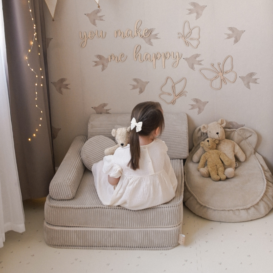 MeowBaby Kindersessel 3-in-1 Ästhetik Cord