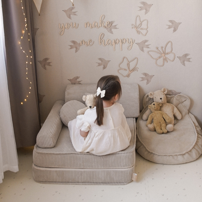 MeowBaby Kindersessel 3-in-1 Ästhetik Cord