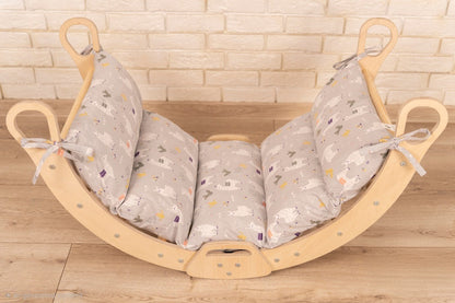 Design4Kids 2-in-1 Montessori Kletterset - Kletterbogen mit Rollenrutsche