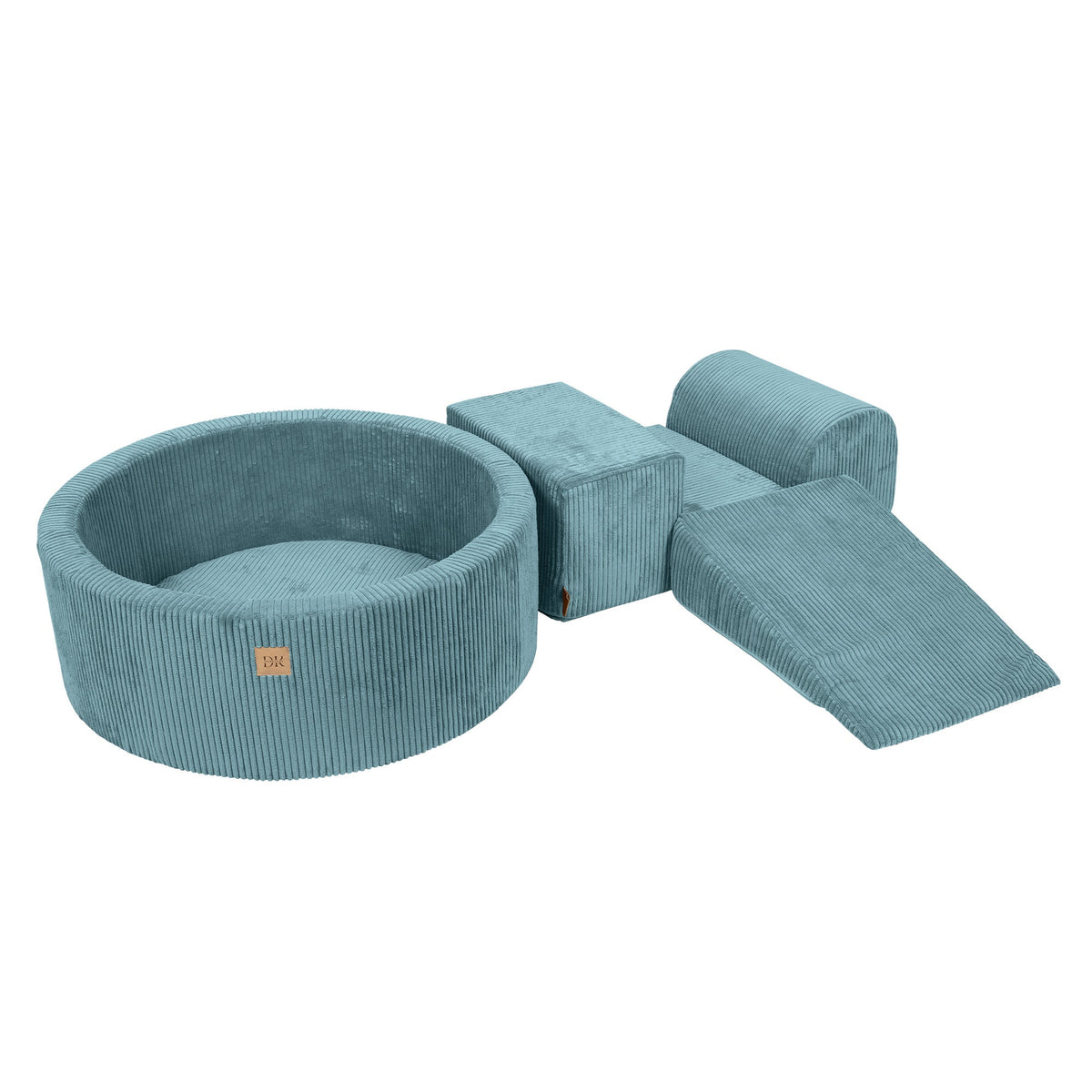 Design4Kids Schaumspielset Jewel Cord mit Bällebad und 200 Bällen Ocean Blue