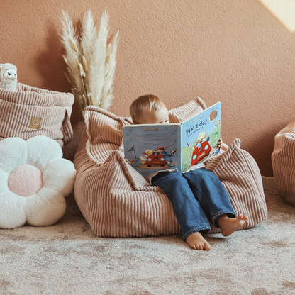 MeowBaby Kindersessel Ästhetik Cord eckig