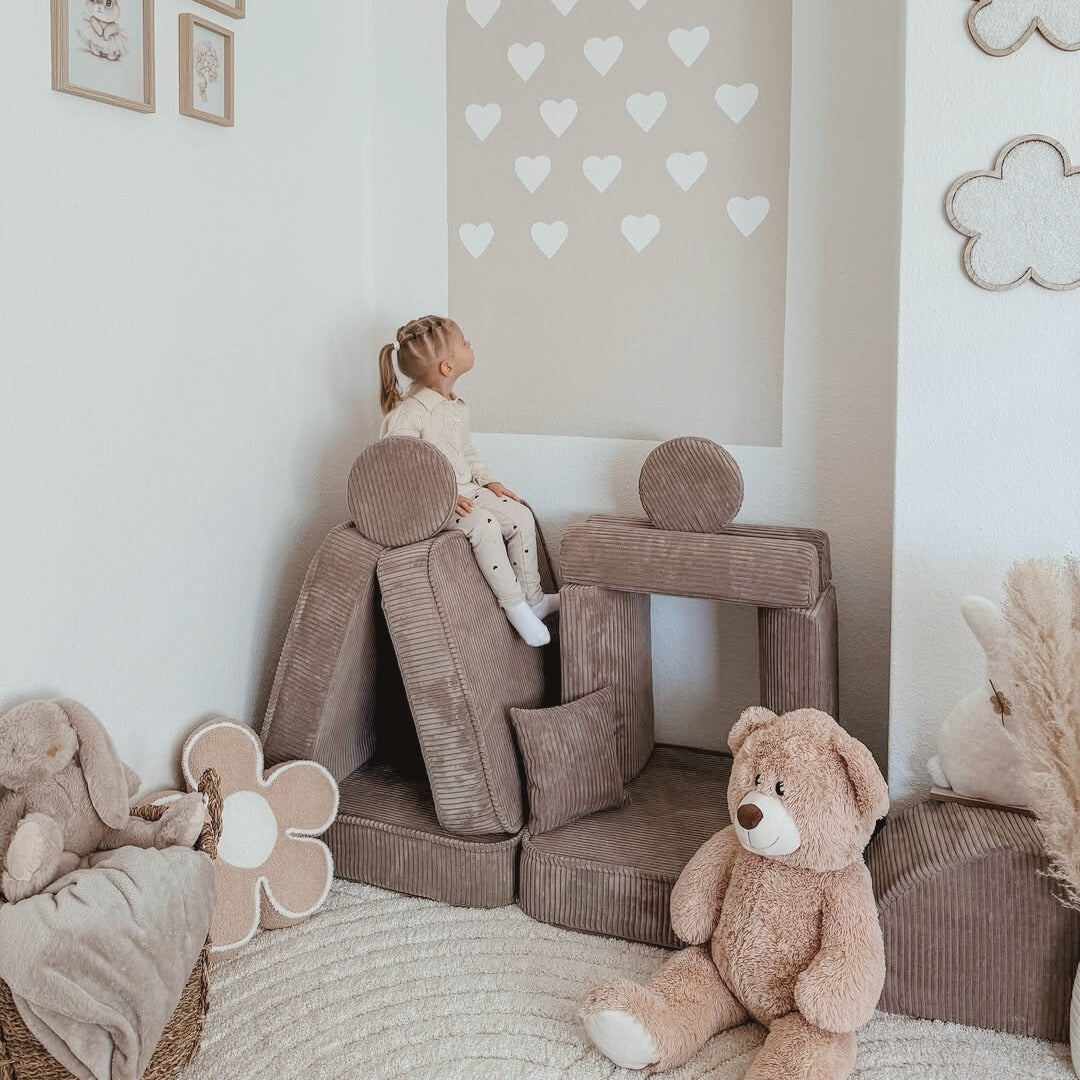 Design4Kids Mini Spielsofa Jewel Cord Max Hazelnut Taupe