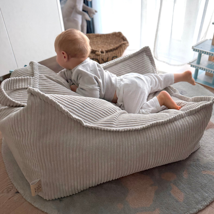 Design4Kids Kindersessel Jewel Cord eckig Vintage Beige