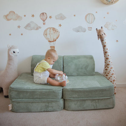 Design4Kids Mini Spielsofa Jewel Cord Basic Classic Olive